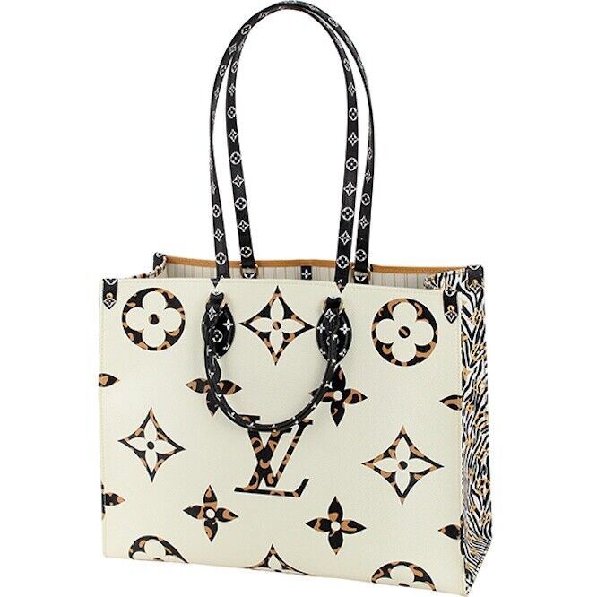 Louis Vuitton Onthego GM Tote Bag Jungle Monogram Leopard M44675