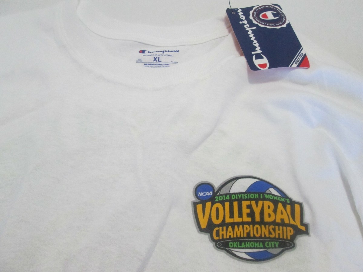 NWT Champion XL White Long Sleeve 2014 WOMENS D1 VOLLEYBALL CHAMPIONSHIP  Shirt!