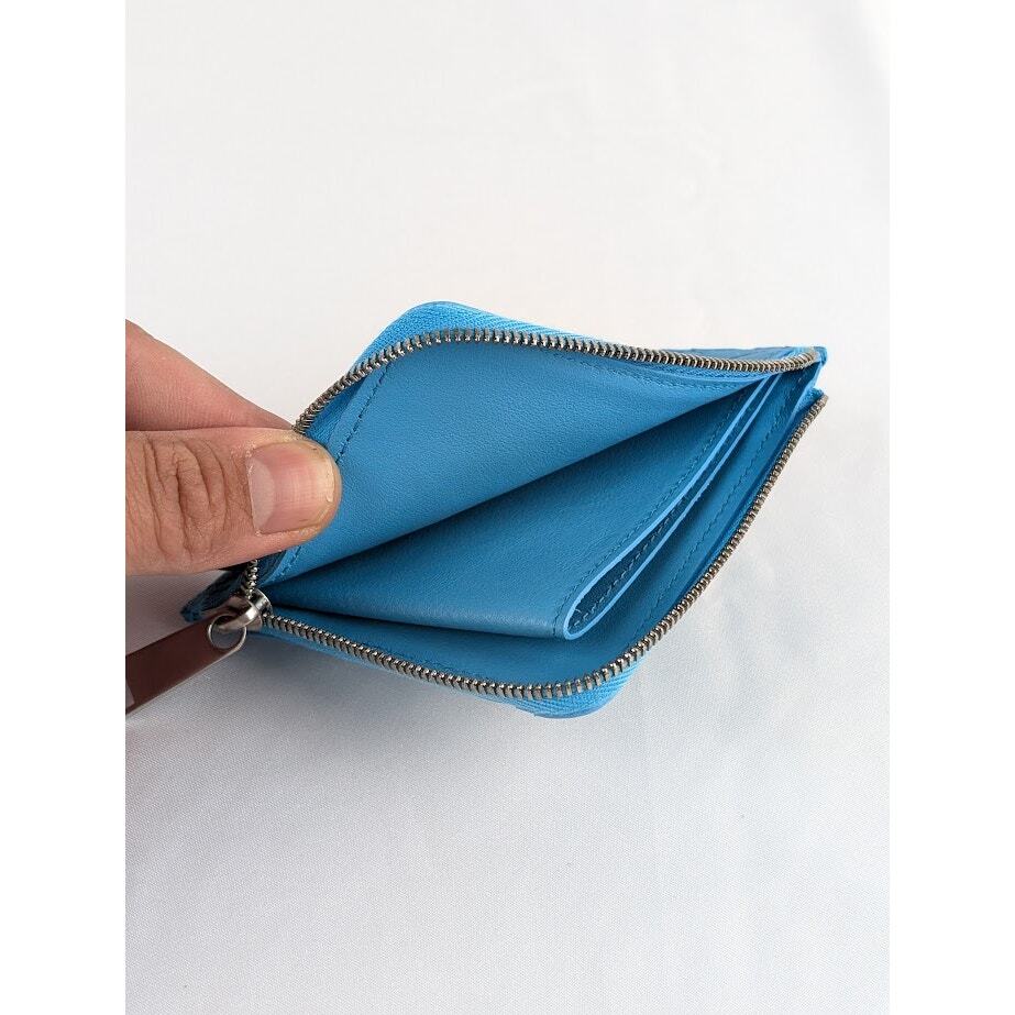 Bottega Veneta Zip Around Wallet in Blue BNWDB OS | eBay
