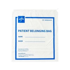 Drawstring Patient Belonging Bags 18" x 20", White, Case of 250