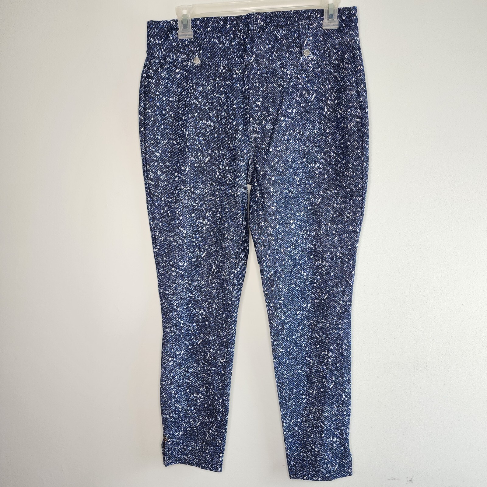 Michael Kors Women's Blue White Skinny Jeggings Jeans, Size Medium Pants thumbnail 2