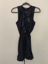 Lulus sleeveless polka dot wrap dress Women Size Small NEW