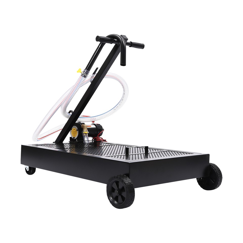 12V 15gal Oil Drain Pan Electric Pump Oil Drain Pan Oil Drain Cart