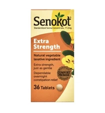 Senokot Extra Strength Natural Vegetable Laxative ~ 36 Tablets