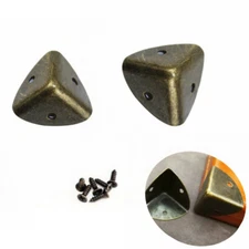 Jewelry Chest Wine Box Wood Case Trunk Table Corner Protector Thick Metal 12