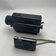 Chinon 313 P XL Super 8 Movie Camera + Fujifilm 14MP Digital Camera Lot Untested
