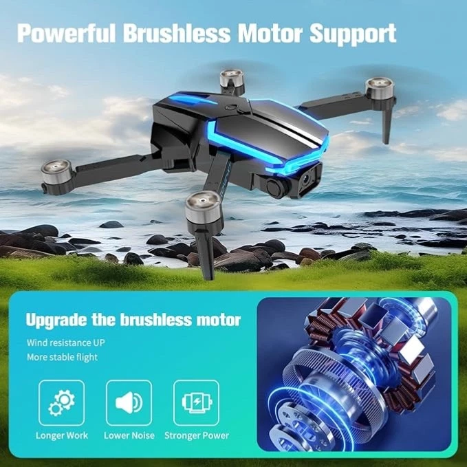 Drohne mit Kamera 1080P für Kinder Anfänger Bürstenlosem Motor RC Quadcopter - Bild 3 von 4