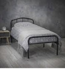Image of MILTON Metal Bed Frame - SINGLE - BLACK