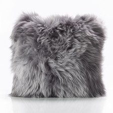 Bowron Single Sided Sheepskin Cushion, 35 x 35cm in Dover Grey