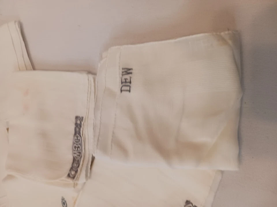 Lote de pañuelos vintage con iniciales con monograma, bordado, Madeira Foto 2 de 4