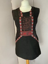 Missing Johnny Black & Red Boucle Mini Dress Medium PB13