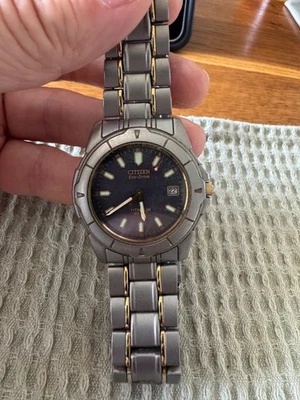 Citizen eco drive mens titanium watch - Image 1 of 4
