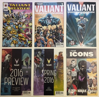 Valiant: Reader ('93), Handbook ('14 & '15), Previews ('16 & '17) & BIG POSTERS!