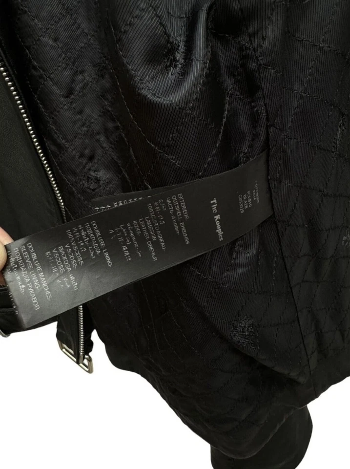 Chaqueta de cuero premium de alta calidad para motociclista de metal punk rock vintage Foto 4 de 4