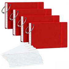 Heavyweight Ruled Index Cards 3x5, 200 Count Flash Cards with Rings and Cover...