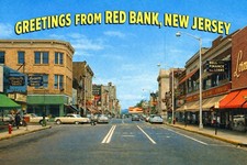 Greetings from RED BANK, NEW JERSEY MODERN Postcard D973