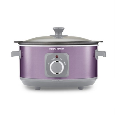 Morphy Richards Accents 3,5 l Sear & Stew Schongarer, 3,5 Liter, Lila 