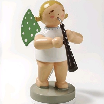 Wendt & Kühn Engel mit Altoboe blondes Haar 650/69 Orchesterengel - NEU