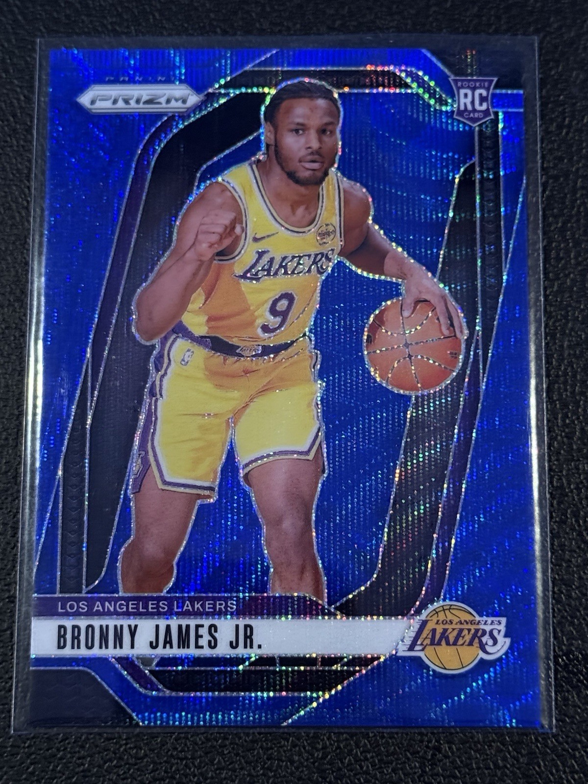 2024-25 Panini Prizm - Bronny James #243 Blue Wave Prizm /125 (RC)