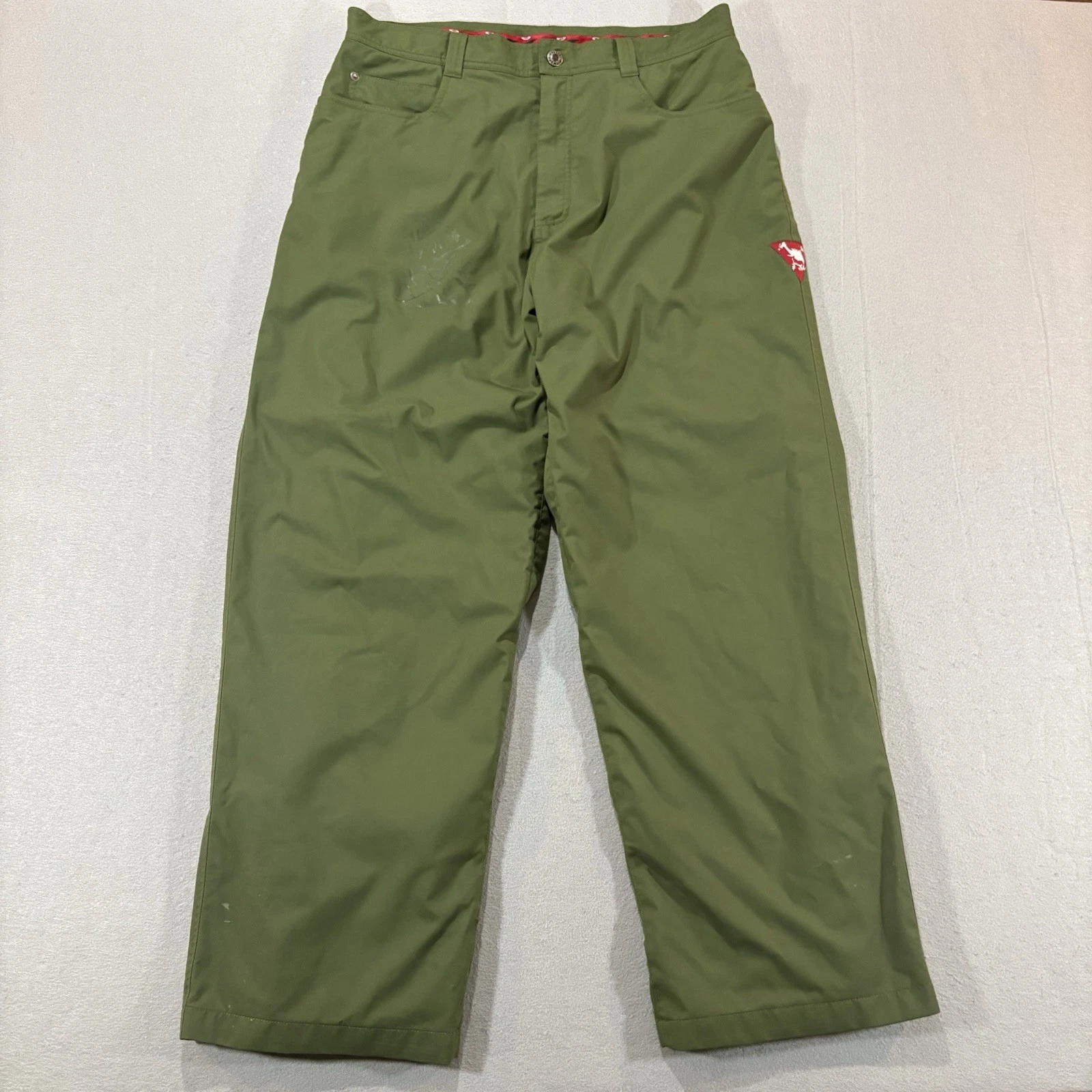 Y2K Oakley Software Baggy Green Snow Pants Sz XL Men’s Skull 2000s Gorpcore