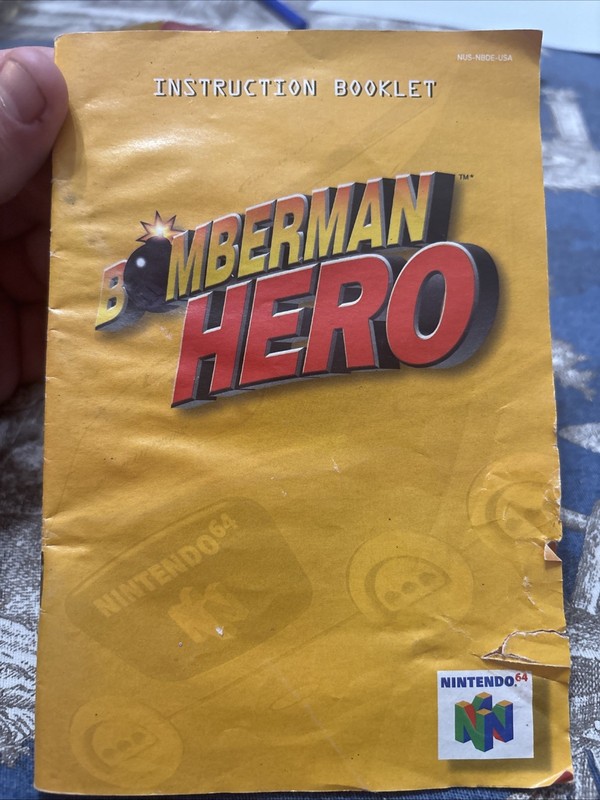 Bomberman Hero N64 Nintendo Instruction Manual Only