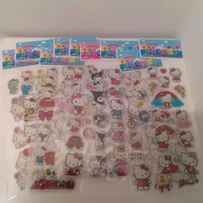 Sanrio Hello Kitty Kuromi Stickers 10 Pack Cute Character Deco Seals Set