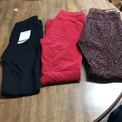 Lot Of Three Pair : pilcro and the letterpress Pants 27: Black & Corduroy X2
