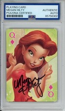 MEGAN HILTY SIGNED DISNEY TINKER BELL FAIRY PLAYING CARD AUTOGRAPH PSA DNA COA