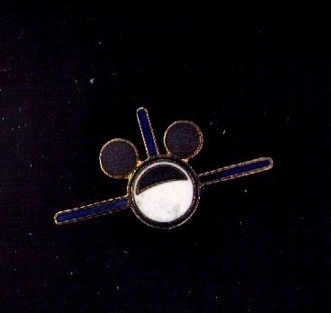 Disney Plane Gold Trim Mini Pin Airplane Aviator Aviation Pinback Pin