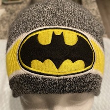 DC Comics Batman Youth Beanie OSFM Black And Yellow CHJ-502