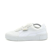 PUMA Damen Cali Schuh Weiß Leder Low Top Atmungsaktiv Sneaker EU 38