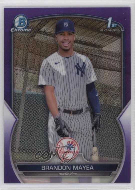 2023 Bowman Chrome Prospects Purple Refractor /250 Brandon Mayea #BCP-188 0fz3