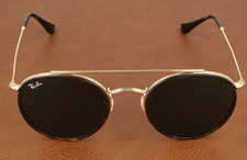 Ray-Ban RB3647-N 001 Gold Round Sunglasses 51-22-145