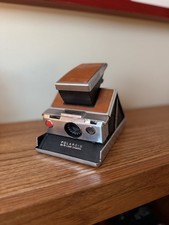 Polaroid SX-70 Brown Land Instant Film Camera, Works but DOES NOT FULLY COLLAPSE