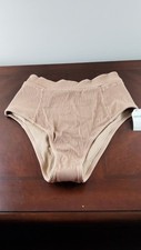 Aerie Beige Ribbed Bikini Bottom Size Small