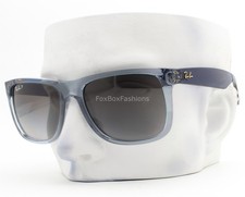Ray-Ban Justin Sunglasses RB 4165 6596/T3 Crystal Blue Polarized 54mm with Case