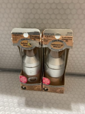 2x Physicians Mineral Wear Bronzing Veil #2696 Light Bronzer RARE Dam Box