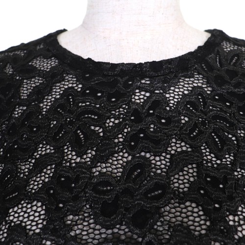 Pristine LOUIS VUITTON T-shirt Floral Lace Short Sleeve Black series 36 1ABDG9 - Afbeelding 4 van 9