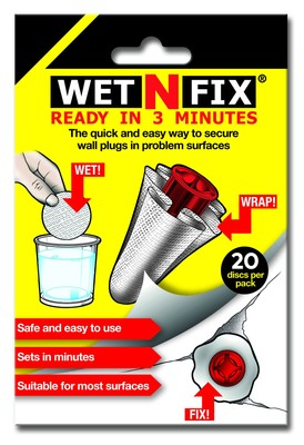 #ad Wetnfix 20 Discs Fixing Wall Plugs Fast No Need To Fill Or Redril $11.89