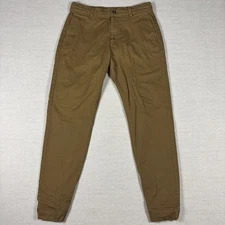 Flint & Tiner Khaki Chino Jogger Pants Mens 31 Drawstring