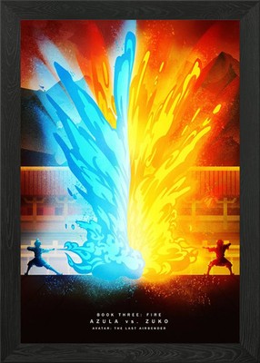 Azula vs Zuko Gerahmtes Wandbild Poster Druck Bild