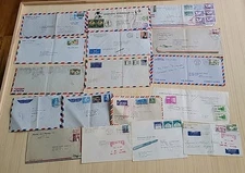 Vintage Canceled Stamp Envelopes Phillip Morris Correspondence International...