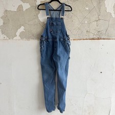 Dickies Overalls Denim Bibs Carpenter Blue Jeans Logo Patch Unisex S Workwear