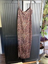 Fashion Nova Leopard Body Con Dress Size Large