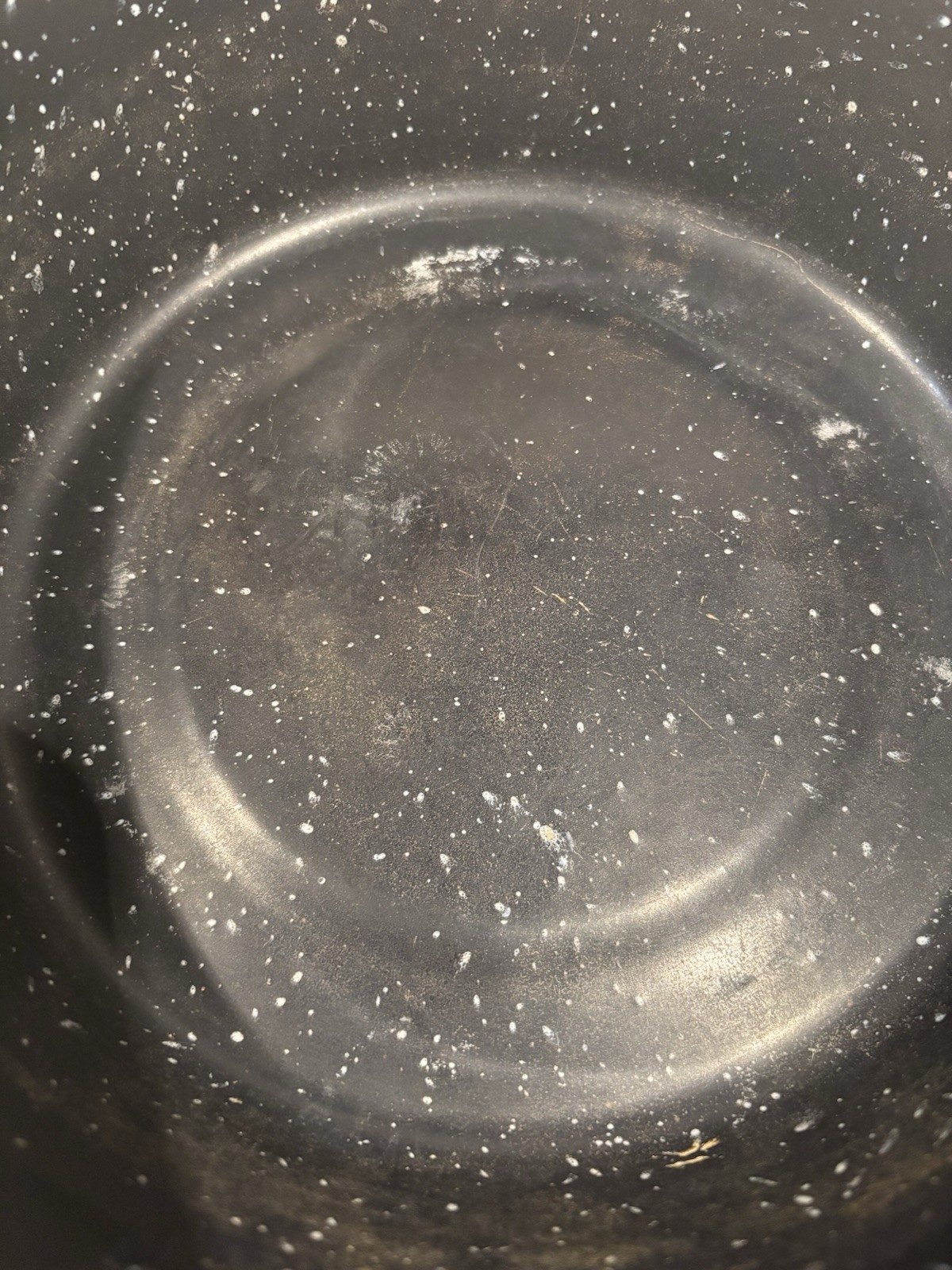 Enamelware 9.5” Round Pot Roaster Blue & White Speckled With Lid 2.5 Qt VTG