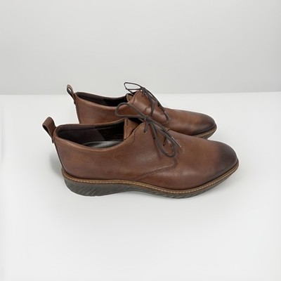 ECCO ST.1 Hybrid Mens 9 EU 43 Brown Leather Lace Up Dress Shoes