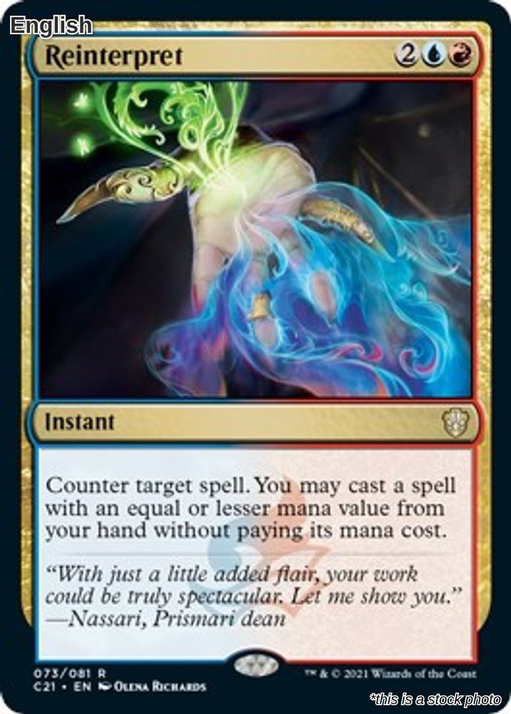 Magic Reinterpret 73 Rare Commander 2021 NM