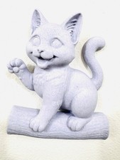 Cute Cat Wall Sculpture 9” Smiling Kitten 3D Wall Art Adorable Cat Lover Decor
