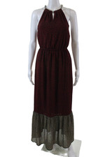 Michael Michael Kors Womens Floral Print Maxi Dress Multi Colored Size Extra Sma