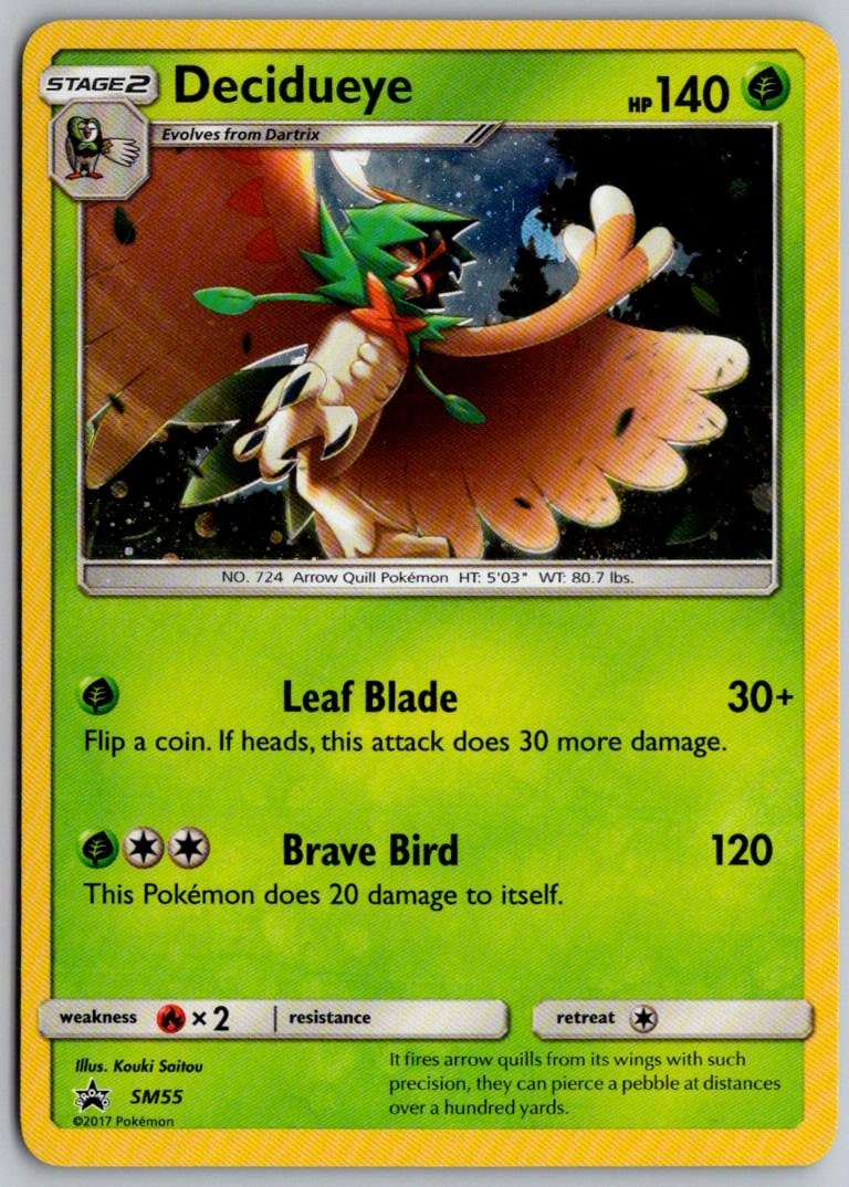Decidueye - SM55 Sun & Moon Promo Holo Promo Pokemon Near Mint
